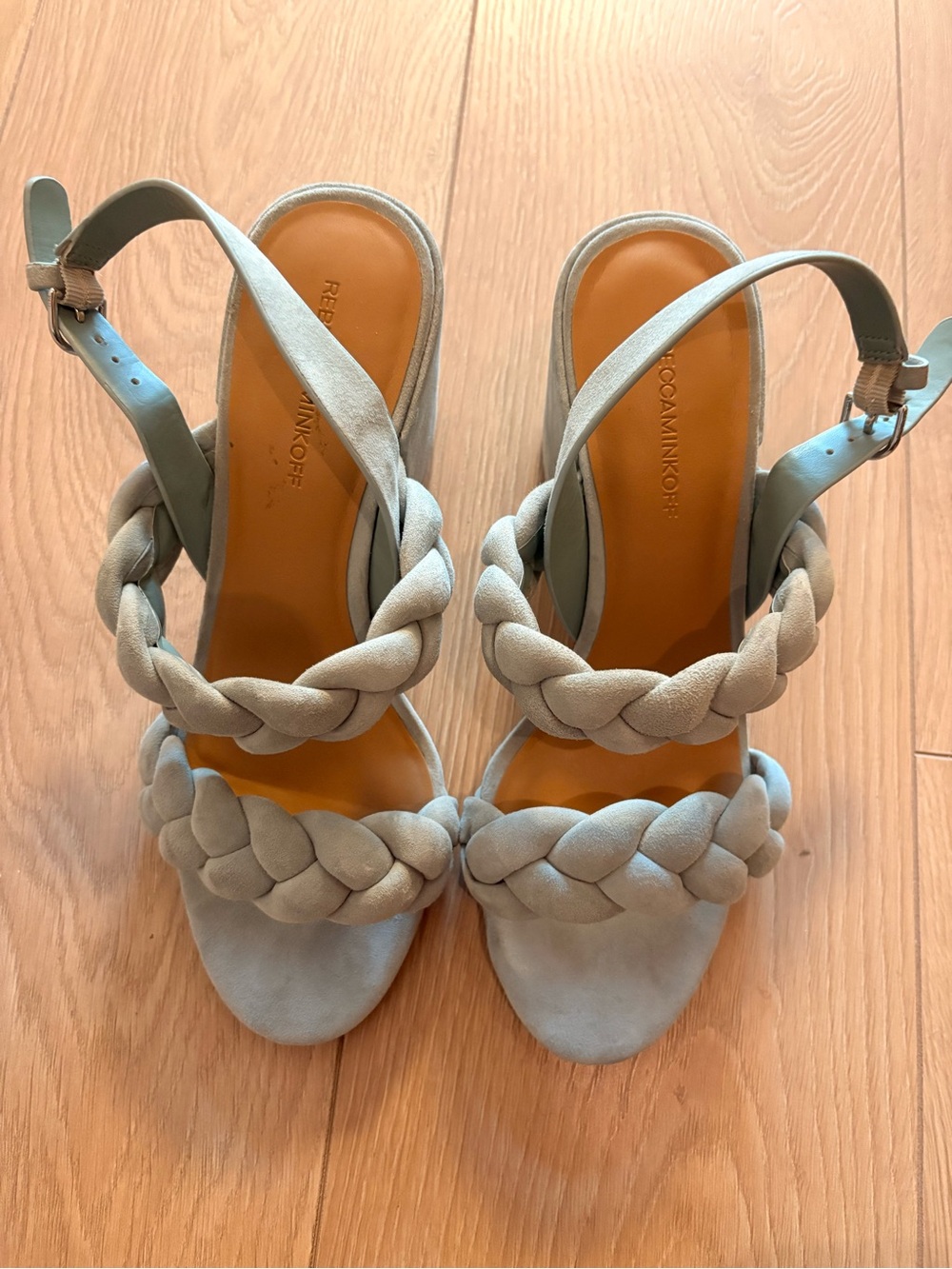 Rebecca Minkoff Braided Light Blue Slingback Heels